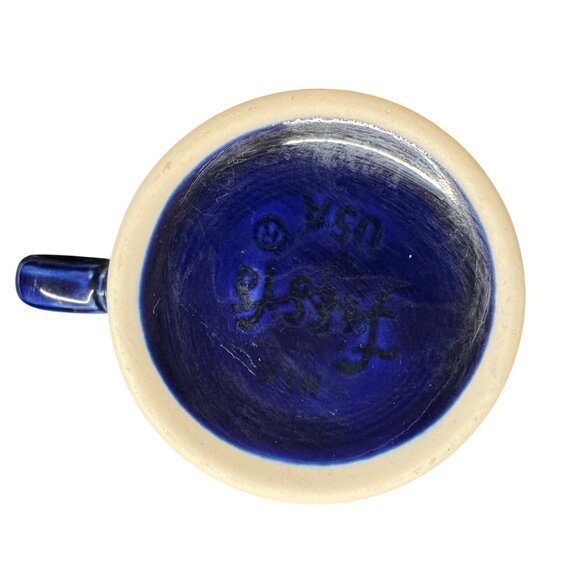 2 X Fiestaware Cobalt Blue Coffee Mugs O -Ring Handle- Homer Laughlin HLC USA - Picture 3 of 10